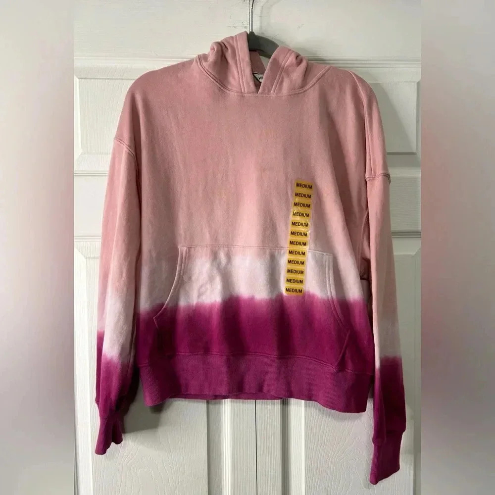 Wildfox Tie-Dye Hoodie Sweatshirt Tie-Dye Pink Olivia Size Medium